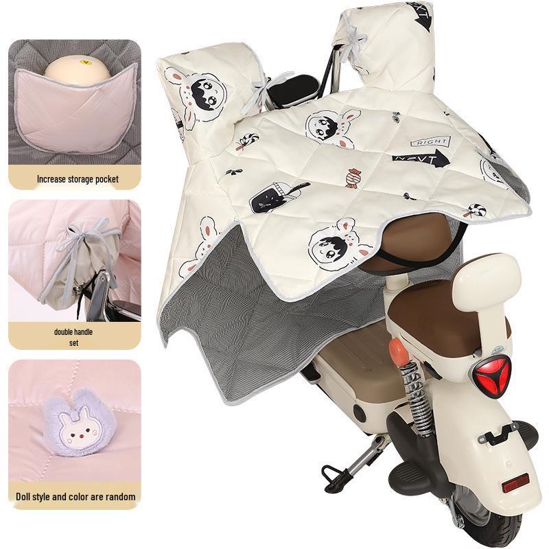 All-Season Electric Vehicle Windshield Cover: Universal Sun & Rain Protection, Waterproof, Thickened for Winter, Ideal for Motorcycles