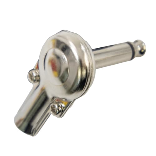 6.3mm mono phone plug, L-shaped, metal