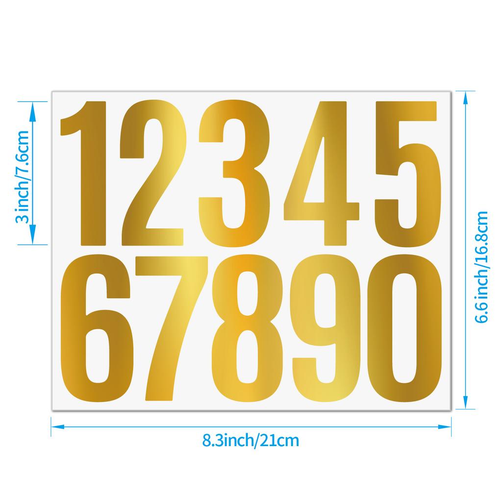 3-inch Digital Sticker Large Vinyl Mailbox Logo Goods Classification Self-adhesive Die Waterproof Digital Sticker