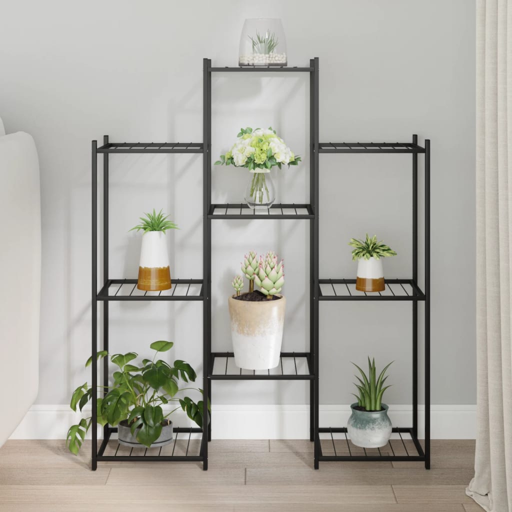 Plant Stand 83 x 25 x 100 cm Black Iron