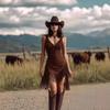 European and American new women's dress, sexy deep V suspender cut fringe slim dress