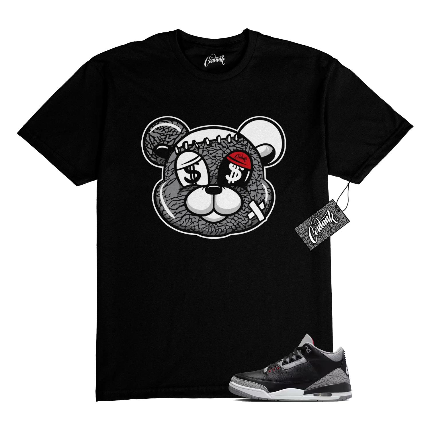 

3 Cement Fire Red Cement Grey Elephant Print White Black T Shirt to Match STITCH S