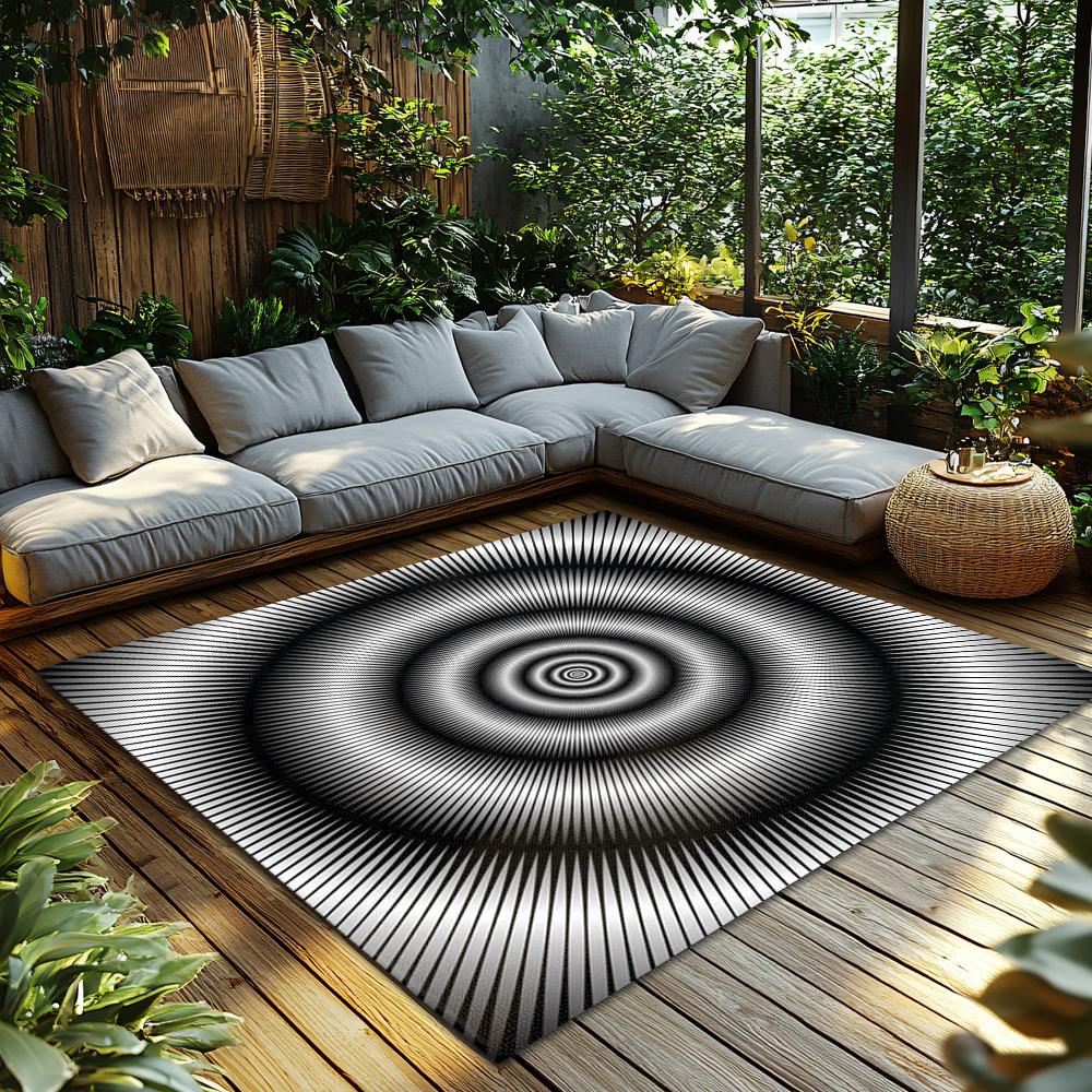 Tuniu Geometric Modern Abstract Eye Floor Carpet Rug Mat Non-Slip Home Decor