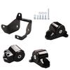 Black 3 Bolts Engine Motor Mount Bracket kit For Honda Civic EK B16 B18 B20 B & D Series 96-00 Aluminum  BILEET