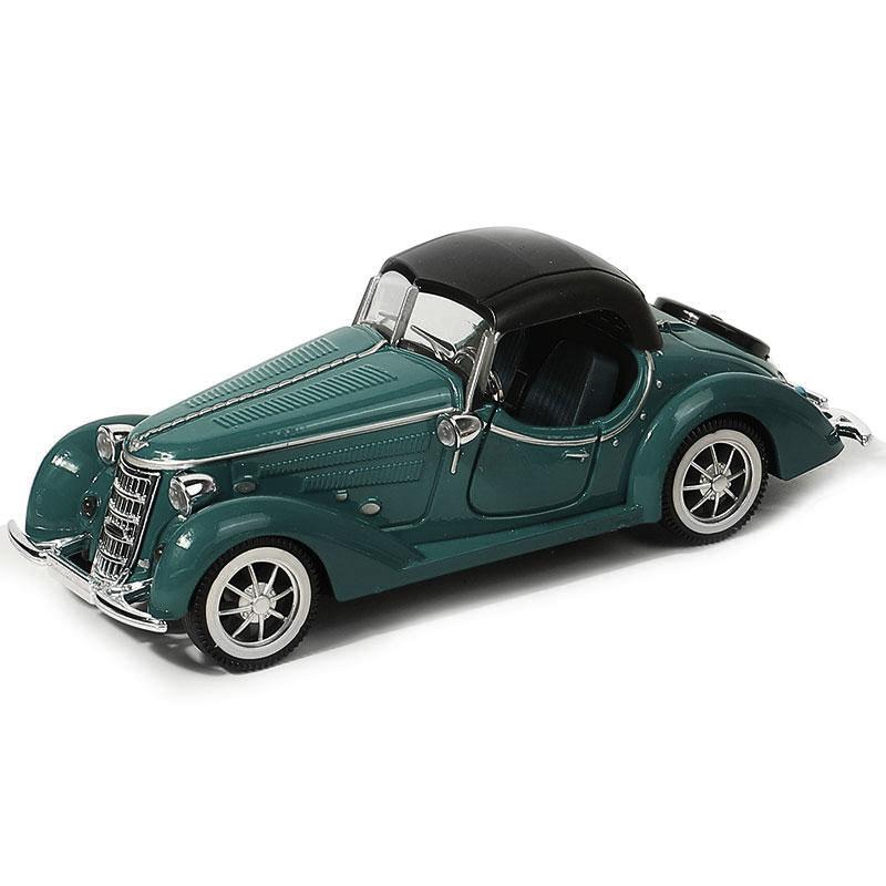 Legierung Offenes und geschlossenes Verdeck Oldtimer Modell, Kinderspielzeugauto Verzierung, Rückziehmotor Auto Modell, Tür kann geöffnet werden