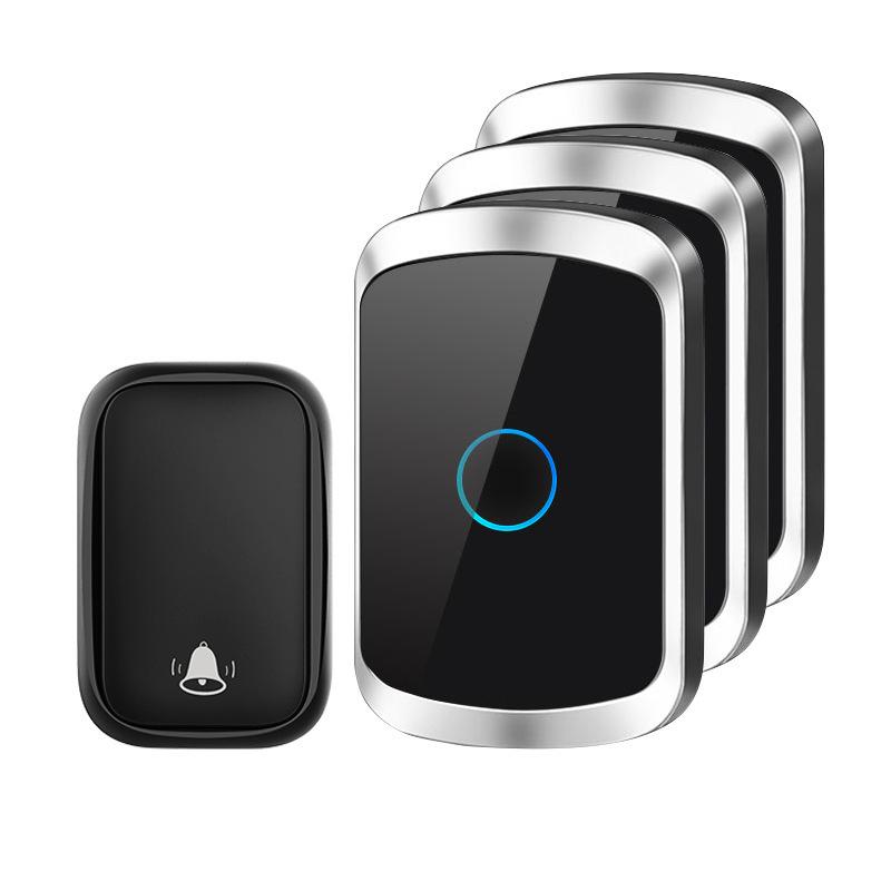 Wireless Self-Powered Smart Doorbell – Long-Range, Waterproof, Elderly-Friendly Remote Standard Model чёрный