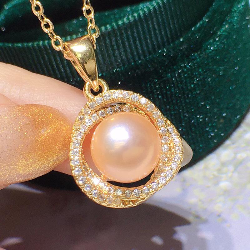 8-9mm Freshwater Pearl Pendant: Women's Simple & Versatile Korean-Style Jewelry for Winter - Perfect Holiday Gift