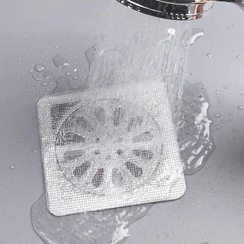 Disposable Hair Drain Catcher Mesh Anti-blocking Filter Floor Drains Sticker Shower Cover Kitchen Bathroom Sink Strainer Stopper