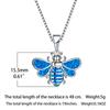 Bohemia Blue Imitation Opal Cute Bee Animal Pendant Necklace For Women Charm Crystal Sun Flower Necklaces Jewelry for Women
