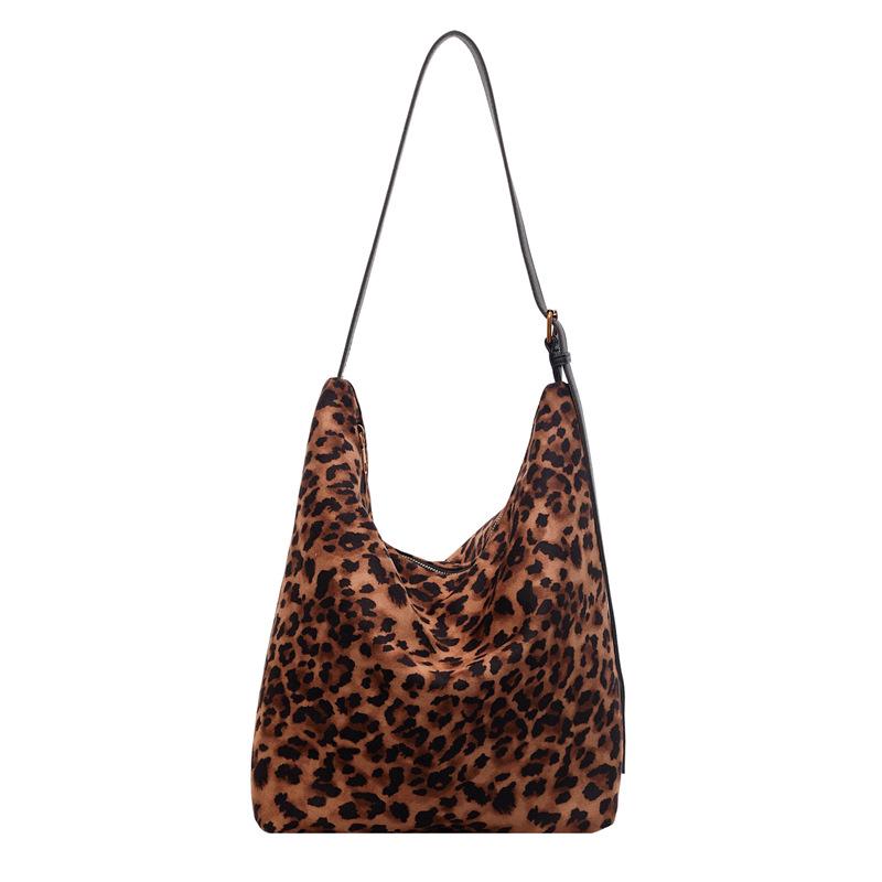 

Korean Style Leopard Print Women s Large Capacity Crossbody Tote Bag светло-коричневого
