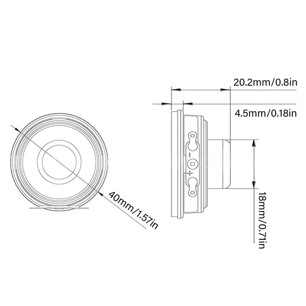 40mm Internal Magnetic Driver Double Neodymium Magnets 16 Voice Coils Structure Optimized 4CM Mini Amplifiers Loudspeaker