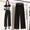 Plus Size Summer Long Pants Women Pants Loose Draped Straight Casual Female Basic Trousers Wide Leg Pants