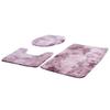 3 szt. Zestaw dywaników łazienkowych Miękki Antypoślizgowy Pokrowiec na Pokrywę Toalety Mata Kąpielowa Dywanik Konturowy Dekoracja DomuRóża