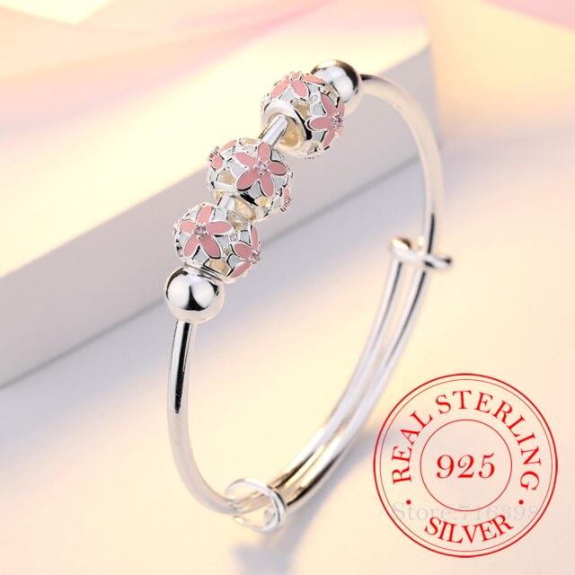 925 Sterlingsilber Runde Perle Schneeflocken Quaste Traumfänger Charm Armreif & Armband Für Frauen Elegant Hochzeitsfeier Schmuck Geschenk