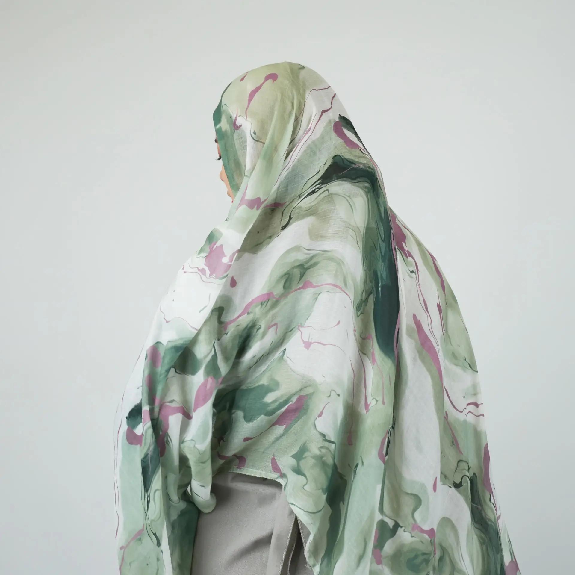 

New 200*90Cm Printed Modal Hijabs Viscose Cotton Hijab Scarf For Women Premium Big Size Wraps And Shawls Headband Islamic Turban