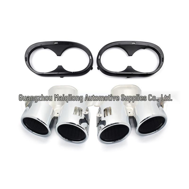 Black Dual/Quad Exit Tailpipe for Mercedes-Benz A-Class A200 A220 W177, A35, A45, AMG Rear Lip