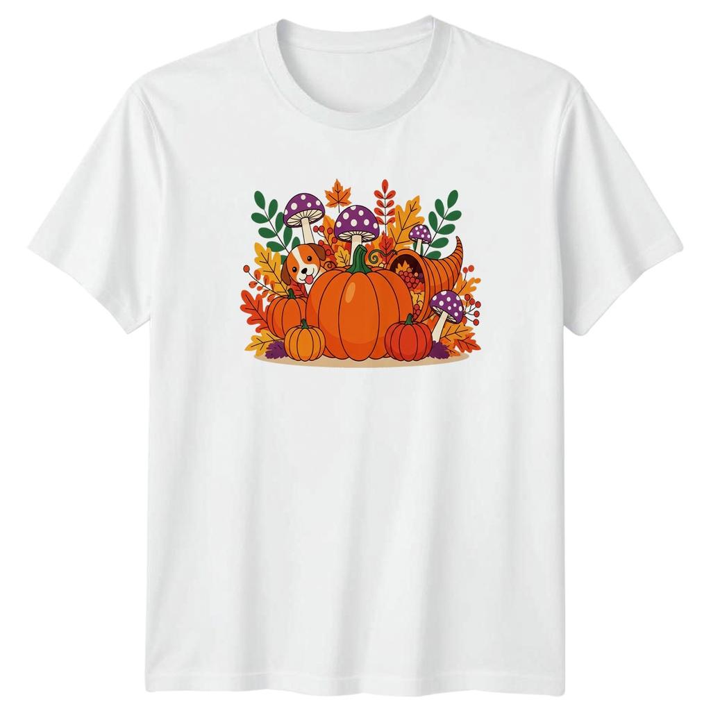 Cute Puppy Autumn Fall Harvest TShirt Puppy Dog Autumn Season