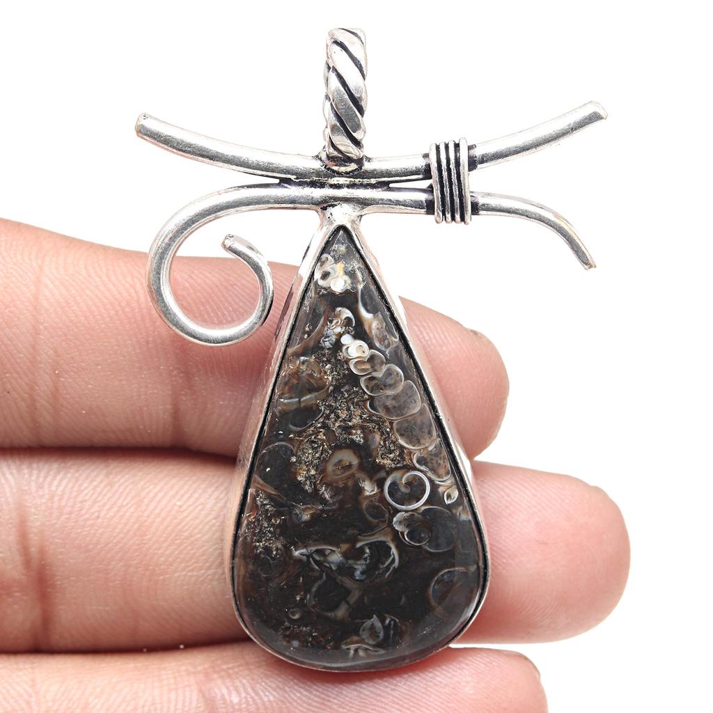 Pandantiv Jasp Turtella Piatră Prețioasă Cadou Handmade Pentru Ea Bijuterii Argint 2"