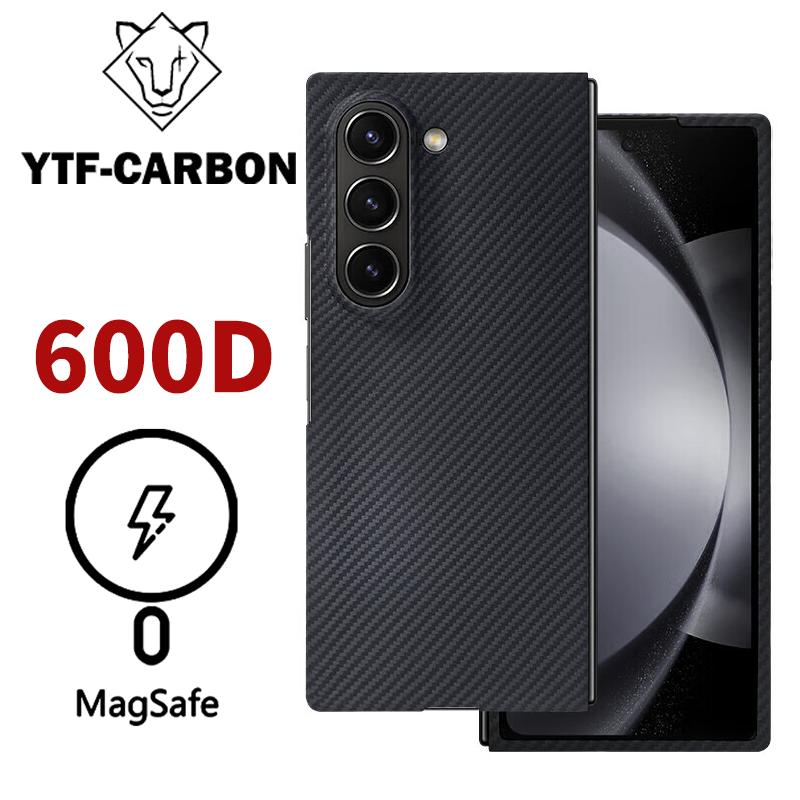 YTF dla Samsung Galaxy Z Fold 7 Etui z włókna węglowego aramidowego Pokrowiec Kevlar Ultra-cienki Fold6 Lekkie Etui ochronne Etui W26