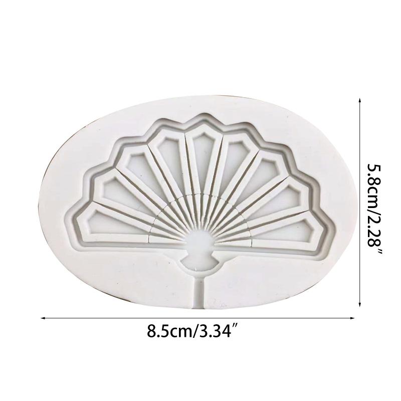 Folding Fan Mousse Silicone Mold Fondant Cake Border Mould Chocolate Mould Cake Decor Tools Kitchen Baking Accessories