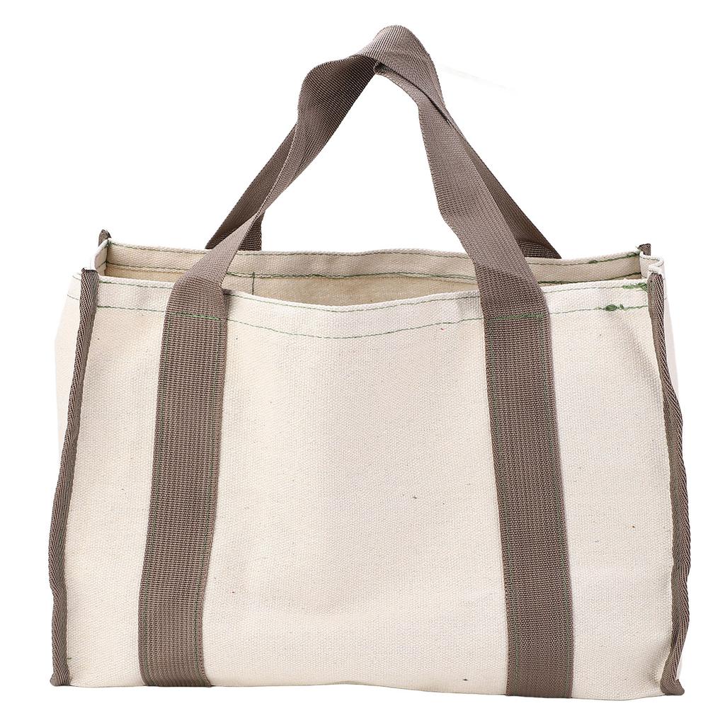 Portable Tool Storage Bag Large Capacity Wide Mouth Canvas Hardware Parts Organizer for Carpenter El