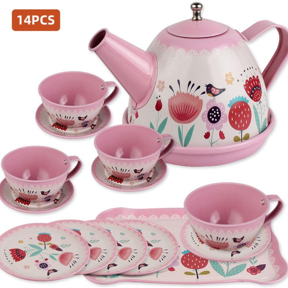 Metal Material Teapot Kitchen Toy Role Play Afternoon Tea Pretend Play  Boys Girls