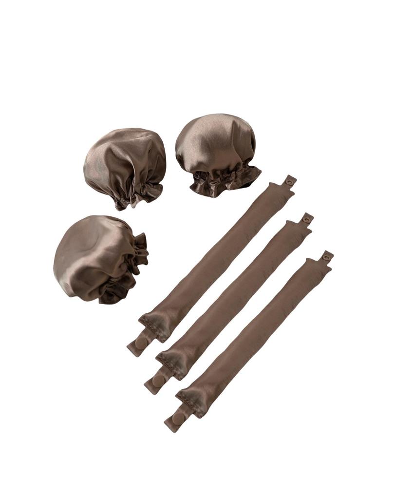 TikTok Heatless Curling Rod & Cap Set for Effortless Large Waves While Sleeping