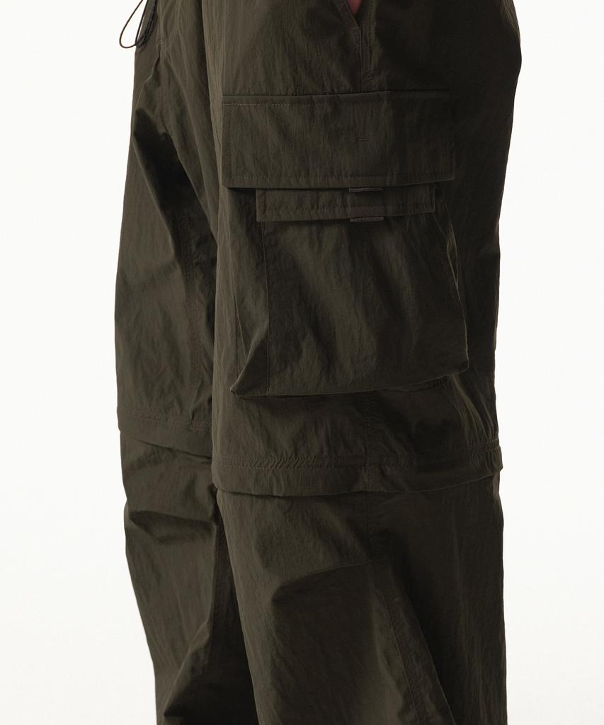 Musinsa Standard [City Leisure] Wide Belted Detachable Cargo Pants [Olive Green]