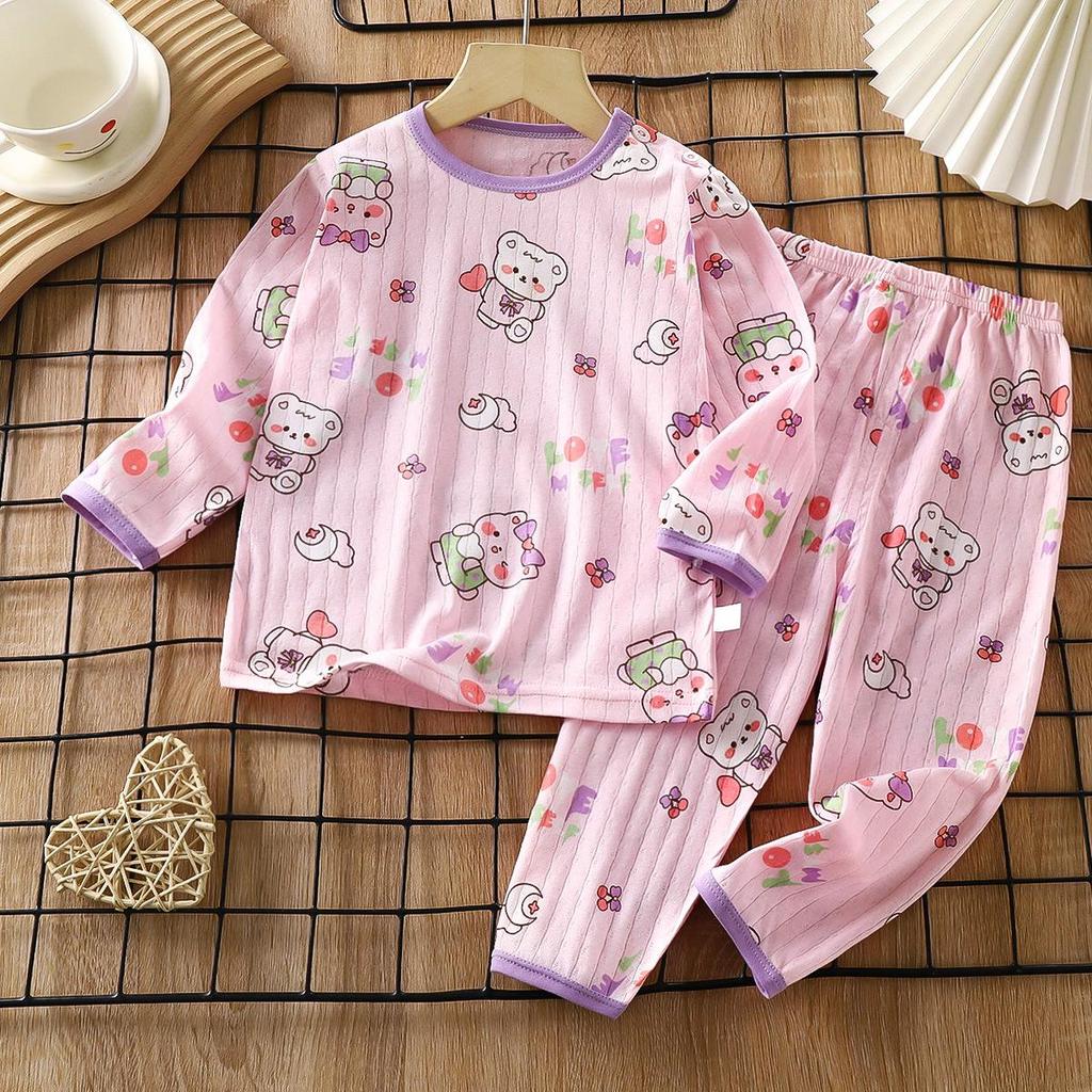 Baby Pajamas Sets Cotton Child Pajamas Toddler Long Sleeve Baby Nightwear Pyjamas Kids Cartoon Homewear Clothes
