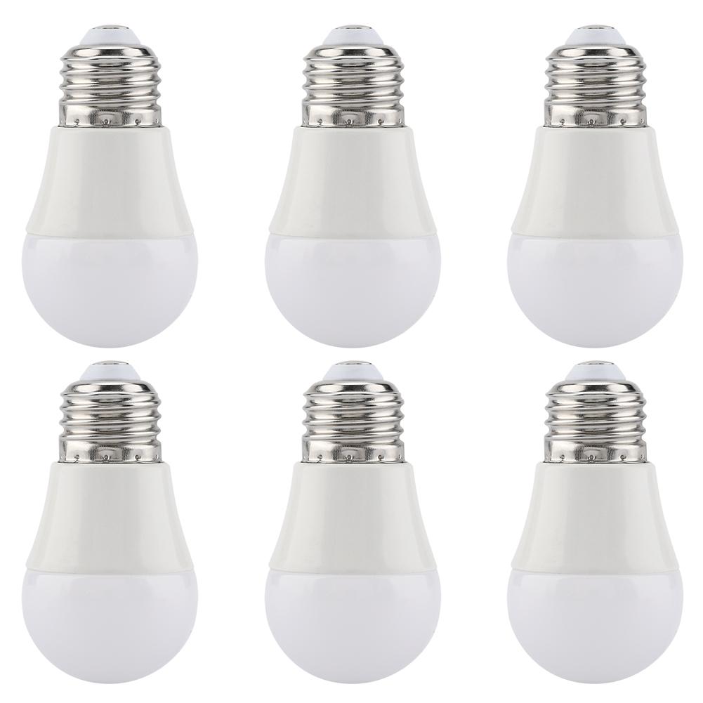 6 PCS 5W Mini Lâmpadas LED Branco Quente E26 Base G45 Lâmpadas Iluminação Acessório