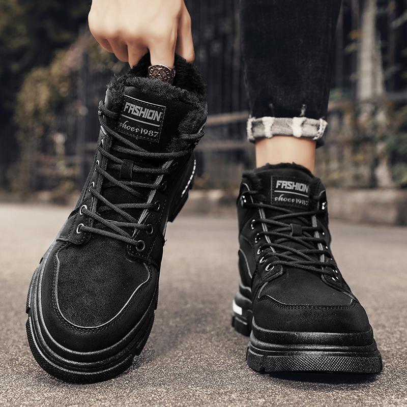 Pánské Absorpce otřesů Protiskluzové a odolné proti opotřebení Střední Móda Outdoor Bavlna Boty Martin Boty Běžné Pánské Boty Sněhule