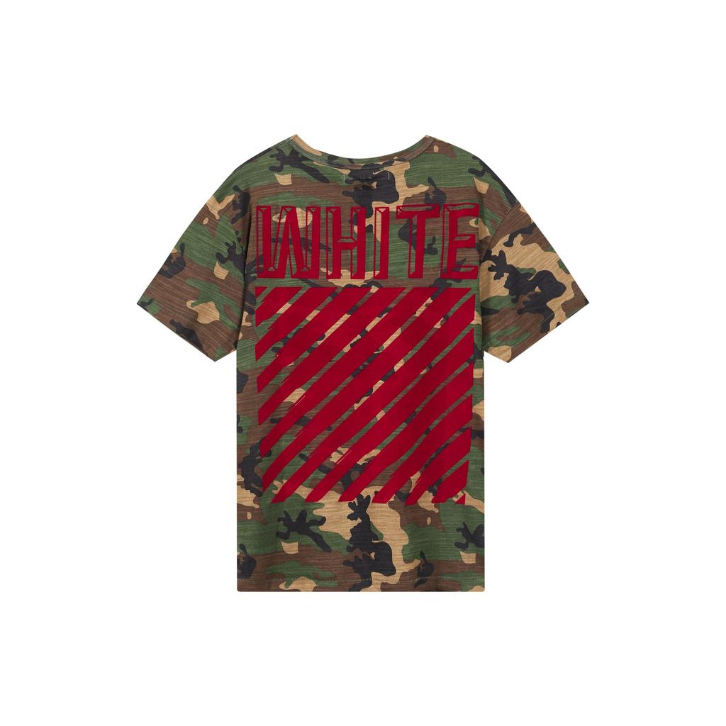 OFF WHITE T Shirt Men's Green Camouflage OMAA001F150580189920