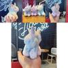 Unicorn Plush Keychain With Bow Decoration And Bright Colors For Kids And Collectors