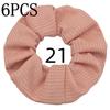 6pcs/lot Candy Color Scrunchies Elastic Hair Band Women Girls Ponytail Holder Rubber Accessories Waffle fabric