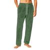 Men's Drawstring Pocket Flannel Casual Pants