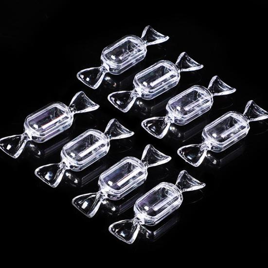 Klar geformte Süßigkeiten-Schmuckschatulle Mini-Schmuckorganizer Kunststoff-Süßigkeiten-Aufbewahrungsbehälter für Hochzeitsfeier Reise Valentinstag