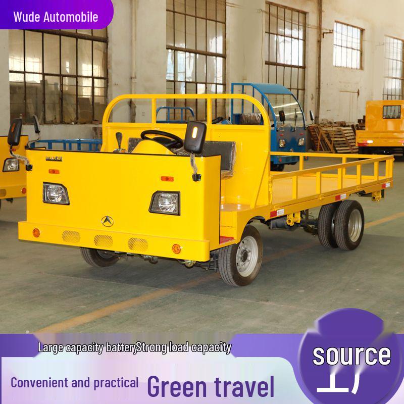 Heavy-Duty Electric Flatbed Truck for Warehouse and Transport