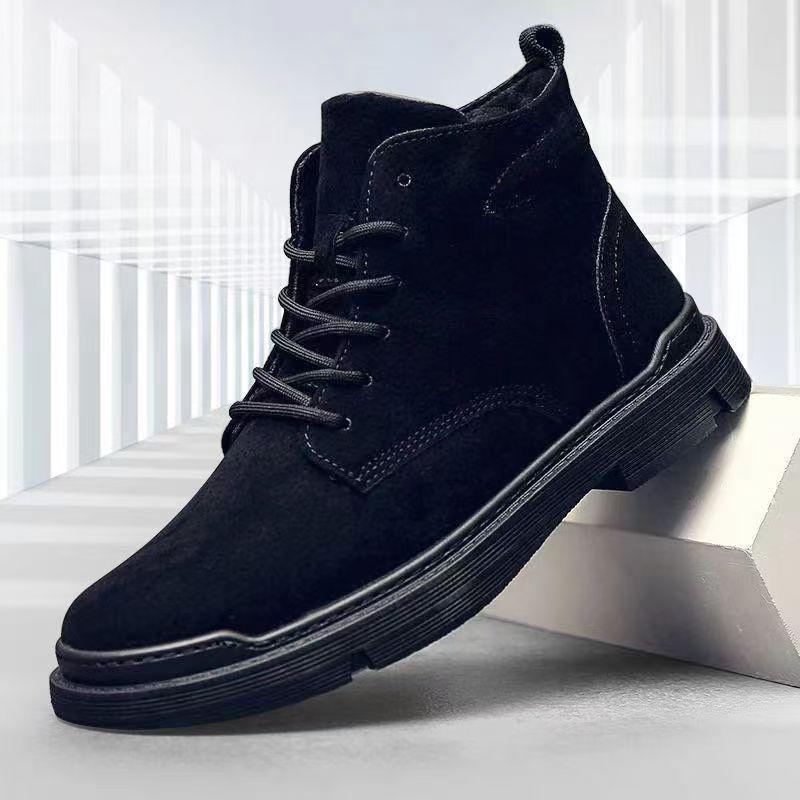 Single cotton men s new Martin boots casual shoes vintage boots high-top fleece men s shoes 39