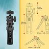 Zeadio Metal Camera Tripod Stand Ball Head 360 Panoramic Height Adjustable 50-107mm Desktop Vlog Mount 1/4 Inch Screw for Osmo Vimble 2 & All