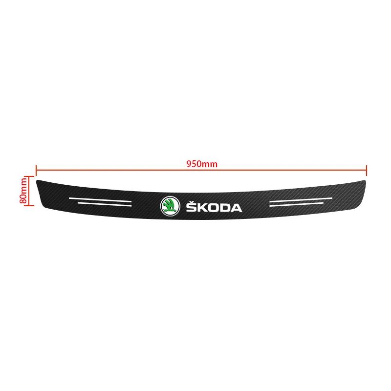 

Car Sticker Car Carbon Fiber Tail Trunk Rear Bumper Protector Stickers For Skoda Octavia Rapid Kodiaq Karoq Fabia Kamiq Superb D