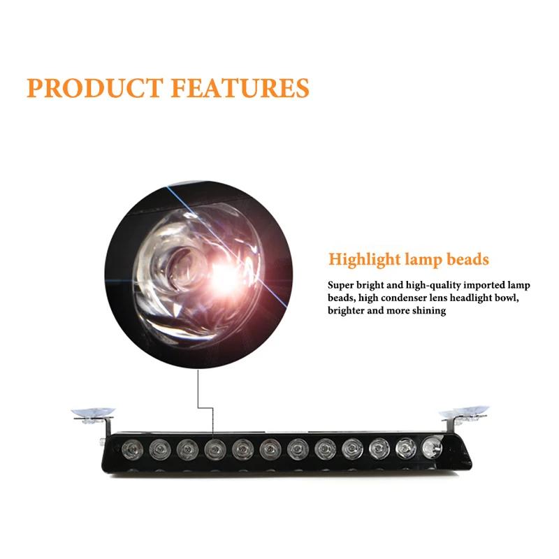 12LED Notfall LED Blitzlicht Polizei für Auto LKW Rot Blau Gelb Weiß LED Blinker Leuchtfeuer Warnleuchte Autolicht Baugruppe