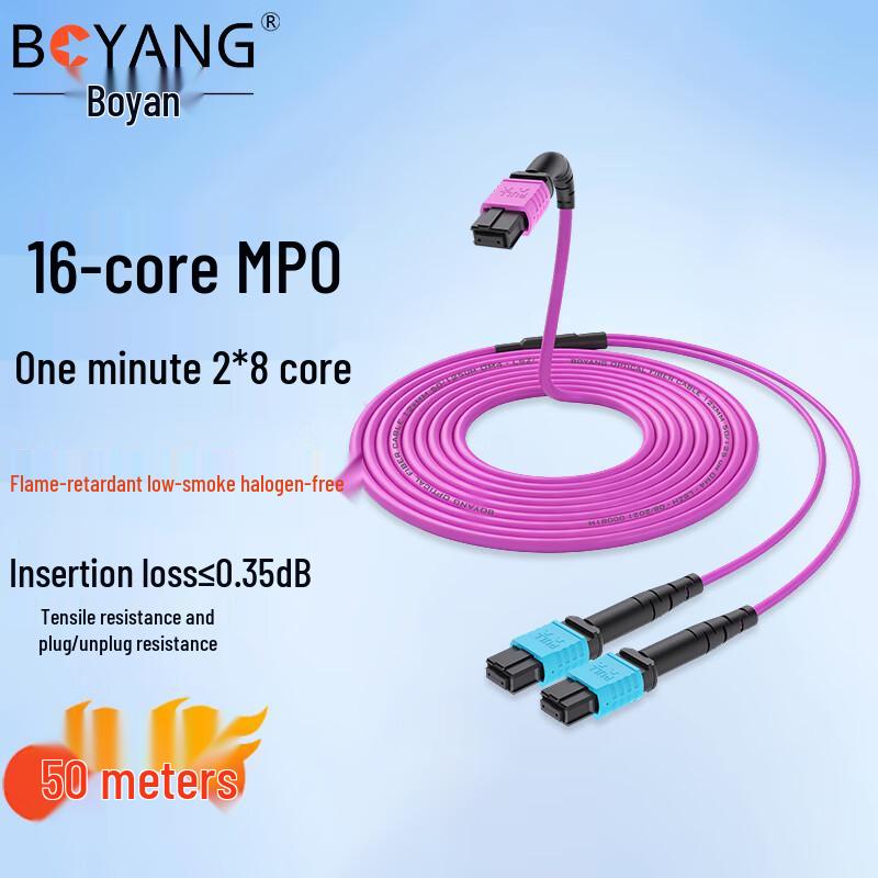 

BOYANG 400G OM4 MPO Multimode Fiber Optic Patch Cable