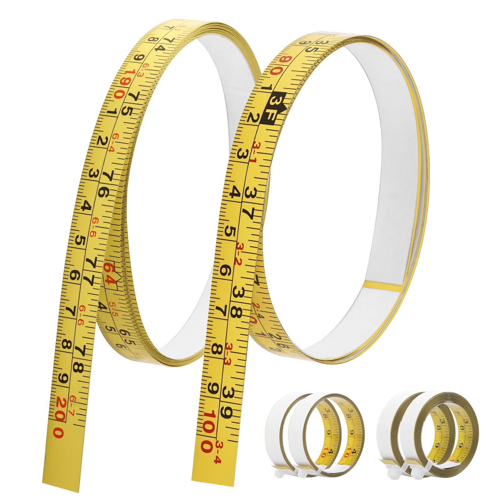 

6Pcs Self Adhesive Tape Measure 3.28/6.56 FT Long 1/2 Inch Wide Waterproof Peel Measure Imperial and Metric Scales Measure Ruler