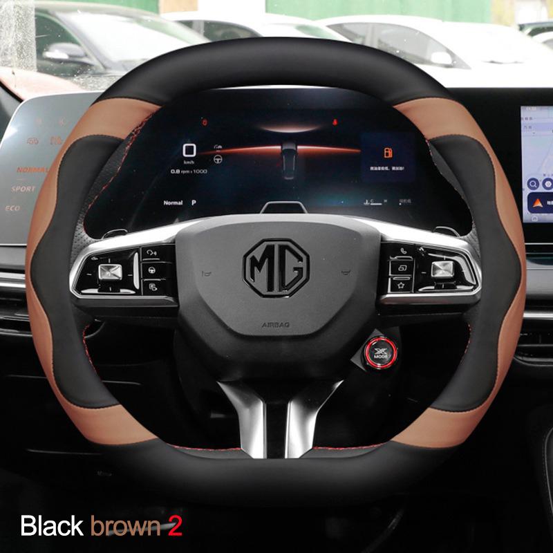 Car Steering Wheel Cover Wrap Holder for MG 5 7 Scorpio One Mulan 4 EV 2026 2026 Double D Type Steering-Wheel