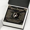 Love Heart Rhinestone Necklace for Bonus Daughter - Elegant Heart-shaped Clavicle Chain with Deluxe Gift Box