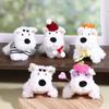 Kawaii West Highland Terrier Welpen Plüschtier Cartoon Magnetische Stoffpuppen Motorrad Elektrofahrrad Rückspiegel Anhänger Dekor