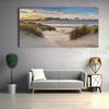 Nordic Seaside Beach Sunset Canvas Wall Art Wood Bridge Landscape Painting for Living Room Decor Coastal Sea Prints Home Decor