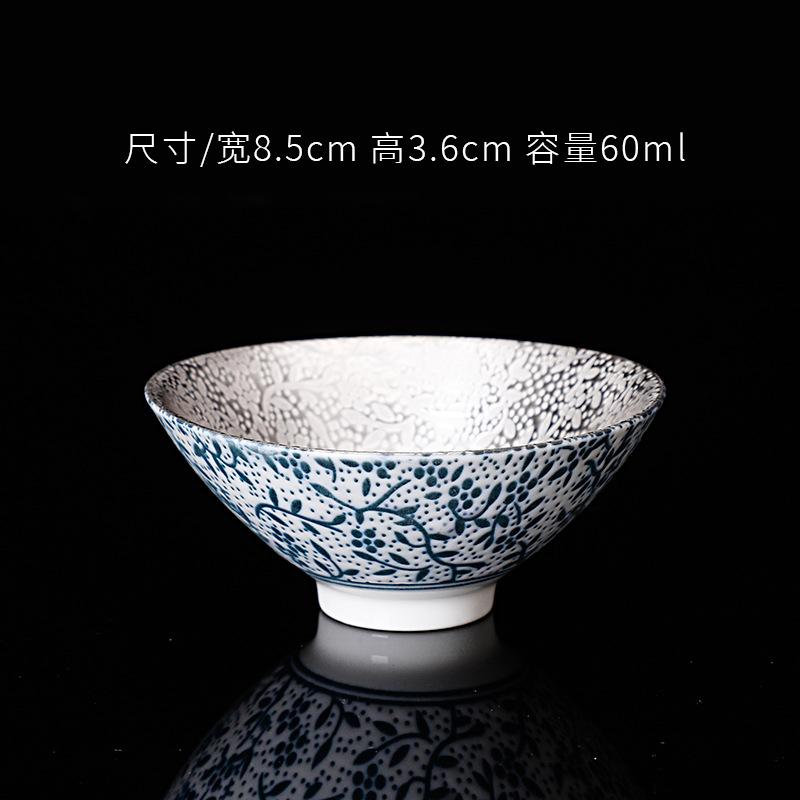 70ml Tazza Maestra Creativa in Argento Sterling 999 Tazze da Tè in Ceramica Piccolo Tazza da Tè da Ufficio Artigianale per la Casa Articoli per Bevande Kung Fu Cinese