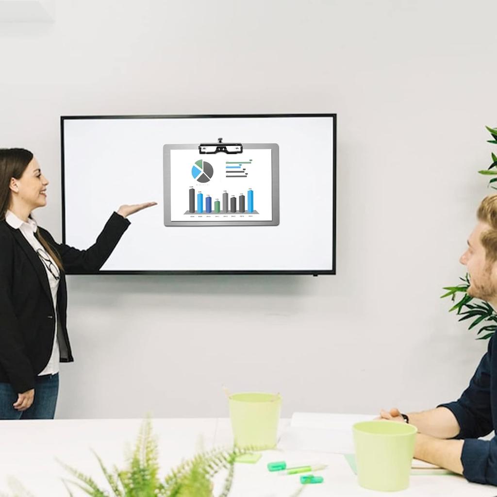 Metal Clipboard with Pen Holder,Letter/A4 Size (8.5x11) Horizontal 304 Stainless Steel Clipboards,Landscape Clip Boards for Office School