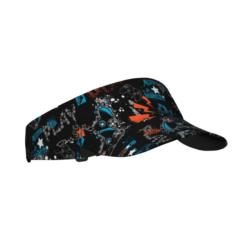 Video Game Brim Sun Visor Hats Adjustable Men Women Lightweight Sun Protection Sports Visor for Sports Running Golf Tennis